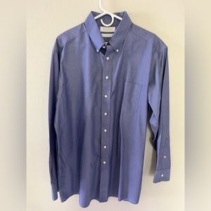 Blue striped men’s dress shirt